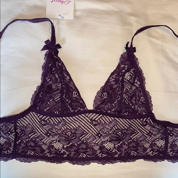 NWT L’Agent by AP Mia Triangle Lace Long Bralette - Picture 5 of 9